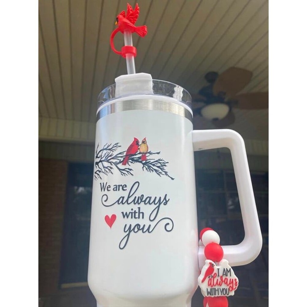 We Are Always With You Red Bird Tumbler Set
